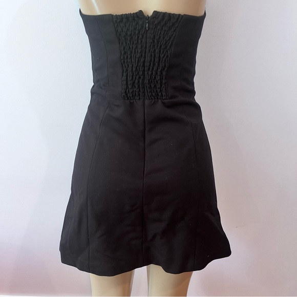 H&M Strapless Embellished Dress Sz S Small Black Fit Flare Cocktail HM H M - Picture 6 of 8